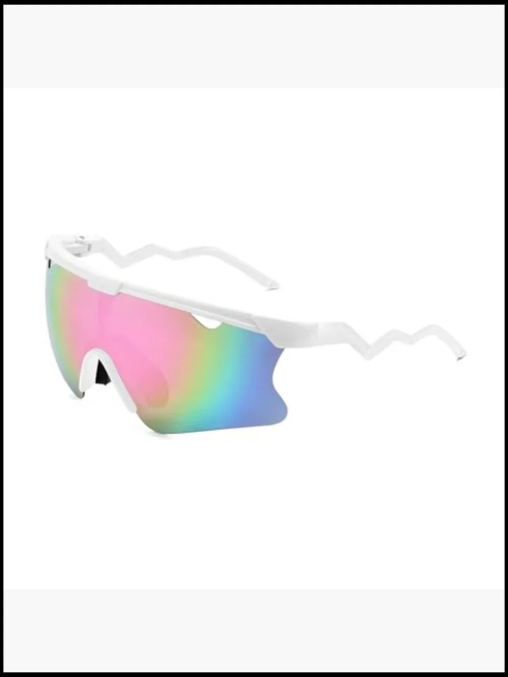 Polarized Large Retro Rimless Sports Sunglasses TR90 Frame